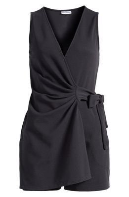 Tommy Bahama Island Cays Cover-Up Wrap Romper in Black