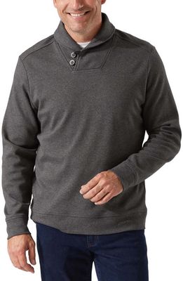 Tommy Bahama Martinique Long Sleeve Pima Cotton Top in Coal Heather