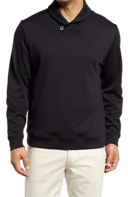 Tommy Bahama Martinique Shawl Collar Pima Cotton Sweater in Black