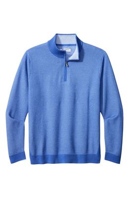 Tommy Bahama Men's Coolside IslandZone Half Zip Pullover in Mountain Bluebell