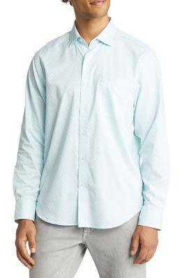 Tommy Bahama Men's Sarasota Stretch Ventura IslandZone® Stripe Stretch Button-Up Shirt in Hummingbird Blue