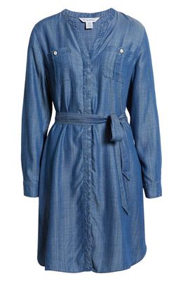 Tommy Bahama Mission Beach Long Sleeve Chambray Shirtdress in Mid Sun Wash