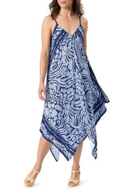 Tommy Bahama Playa Brava Scarf Cover-Up Dress in Mare Navy