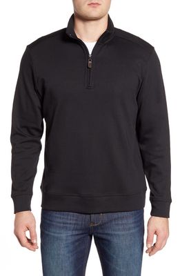 Tommy Bahama Quarter Zip Pullover in Black