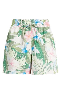 Tommy Bahama Radiant Bay High Waist Linen Shorts in Coconut