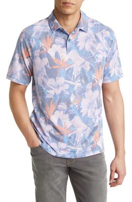 Tommy Bahama Rainforest Bay Floral Polo in Mazarine Blue