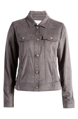 Tommy Bahama Salina Sands Faux Suede Trucker Jacket in Forged Iron