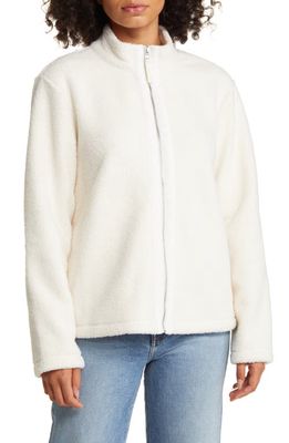 Tommy Bahama Salma Faux Shearling Zip-Up Jacket in Coconut
