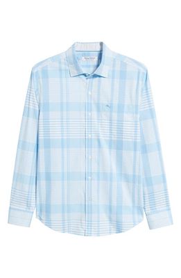 Tommy Bahama Sarasota Plaid Stretch Button-Up Shirt in Infinity Pool