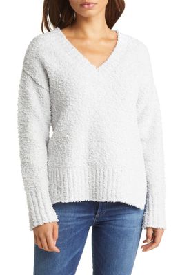 Tommy Bahama Sea Lux V-Neck Sweater in Pearl Grey Hthr