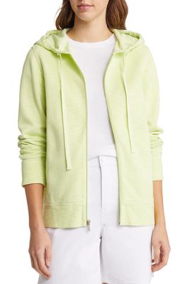 Tommy Bahama Tobago Bay Cotton Blend Zip-Up Hoodie in Lime Pop
