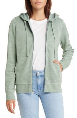 Tommy Bahama Tobago Bay Cotton Blend Zip-Up Hoodie in Tropical Fern