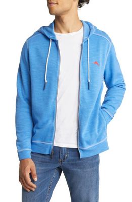 Tommy Bahama Tobago Bay Full Zip Cotton Blend Hoodie in Palace Blue