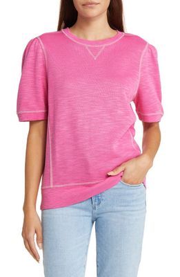 Tommy Bahama Tobago Bay Puff Sleeve Sweatshirt in Pink Ruffle