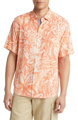 Tommy Bahama Veracruz Cay Impressions Floral Short Sleeve Button-Up Shirt in Parisian