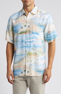 Tommy Bahama Veracruz Cay Isle Vista Short Sleeve Button-Up Shirt in Bon Voyage