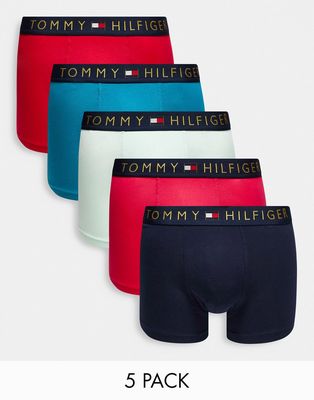 Tommy Hilfiger 5-pack trunks in multi-Navy
