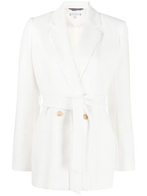 Tommy Hilfiger belted double-breasted blazer - White