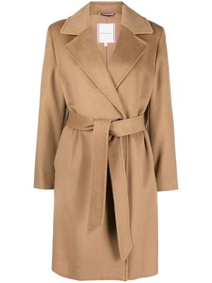 Tommy Hilfiger belted double-breasted wool coat - Neutrals