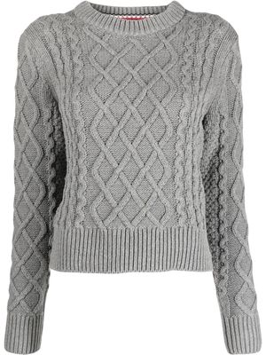 Tommy Hilfiger cable-knit cotton-blend jumper - Grey