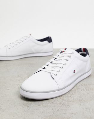 Tommy Hilfiger canvas lace up sneaker in white