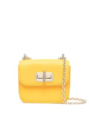 Tommy Hilfiger chain-link leather mini bag - Yellow