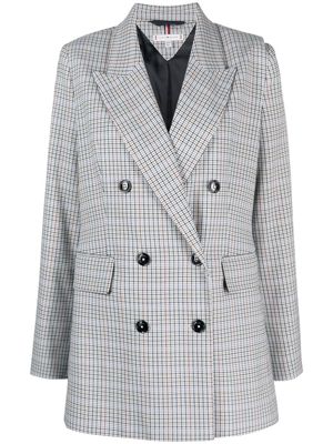 Tommy Hilfiger checked double-breasted blazer - Blue
