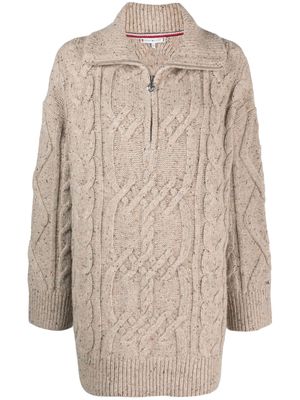 Tommy Hilfiger chunky cable-knit wool blend jumper - Neutrals