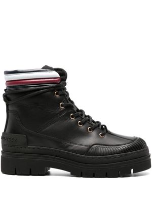 Tommy Hilfiger Corporate leather ankle boots - Black