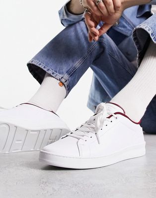 Tommy Hilfiger court leather sneakers in white
