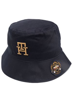 Tommy Hilfiger crest-patch bucket hat - Blue