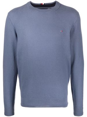 Tommy Hilfiger crew-neck organic cotton sweatshirt - Blue
