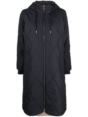 Tommy Hilfiger diamond-quilted hooded coat - Blue