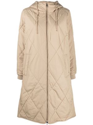 Tommy Hilfiger diamond-quilted hooded coat - Neutrals