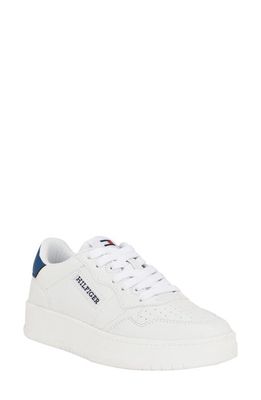 Tommy Hilfiger Dunner Platform Sneaker in White/blue
