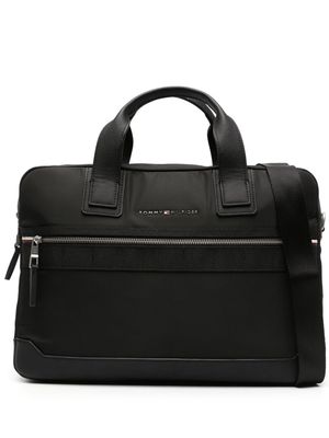 Tommy Hilfiger Elevated logo-lettering laptop bag - Black