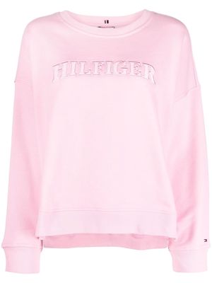 Tommy Hilfiger embroidered-logo detail sweatshirt - Pink