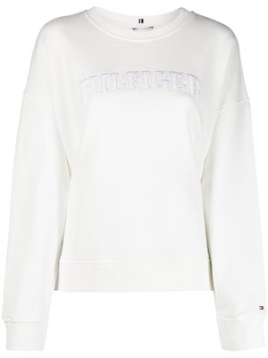 Tommy Hilfiger embroidered-logo detail sweatshirt - White