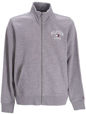 Tommy Hilfiger embroidered-logo zip-up sweatshirt - Grey