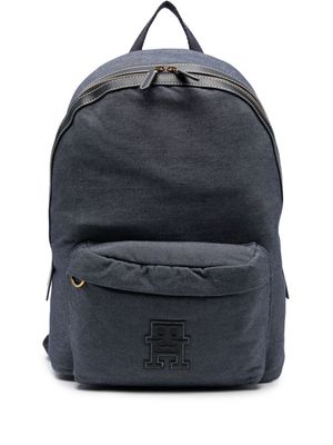 Tommy Hilfiger embroidered-monogram backpack - Blue