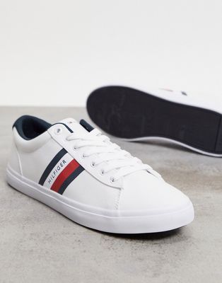 Tommy Hilfiger essential sneakers with side stripe in white