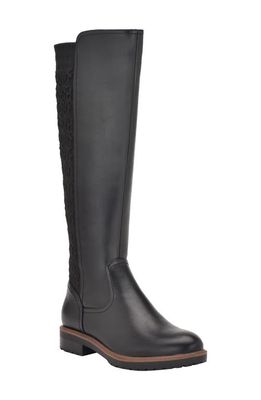 Tommy Hilfiger Famian Knee High Riding Boot in Black