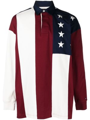 Tommy Hilfiger flag design polo shirt - Red