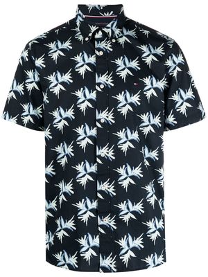 Tommy Hilfiger floral-print short-sleeved shirt - Blue