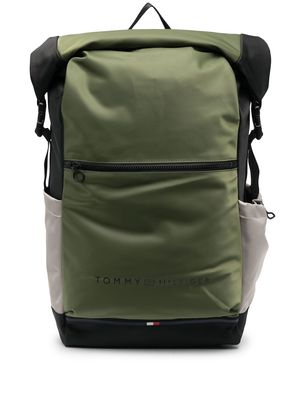 Tommy Hilfiger foldover-top logo backpack - Green
