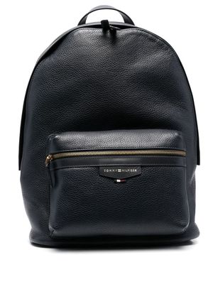 Tommy Hilfiger grained leather backpack - Blue