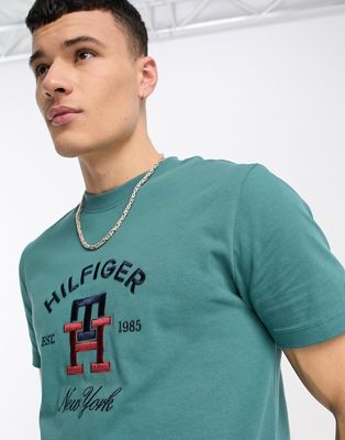 Tommy Hilfiger graphic logo t-shirt in green