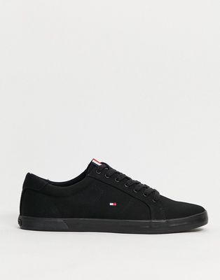 Tommy Hilfiger harlow sneaker in black with small flag logo