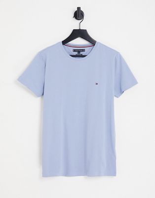 Tommy Hilfiger icon logo slim fit T-shirt in light blue
