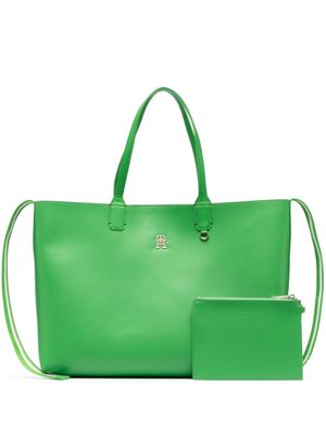 Tommy Hilfiger Iconic monogram-plaque tote bag - Green